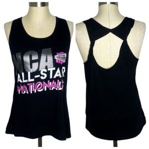 Varsity UCA Tank Top Womens Size M Black Pink Universal Cheer Association